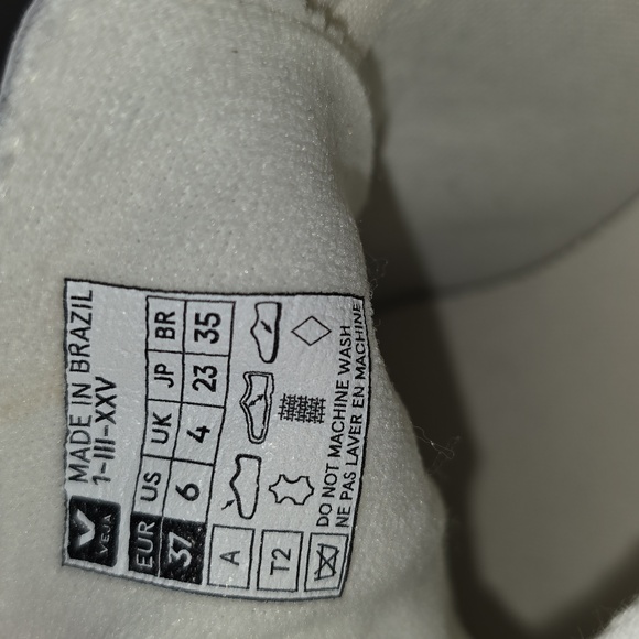 BNWOB Veja Leather & Suede White & Kiwi Sz 6 Sneakers - Picture 11 of 12